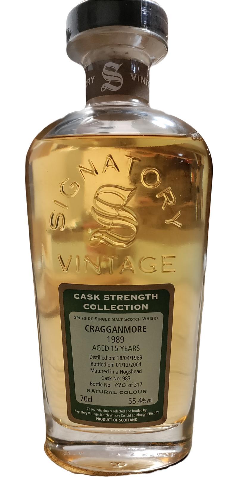 Cragganmore 1989 SV  Cask Strength Collection