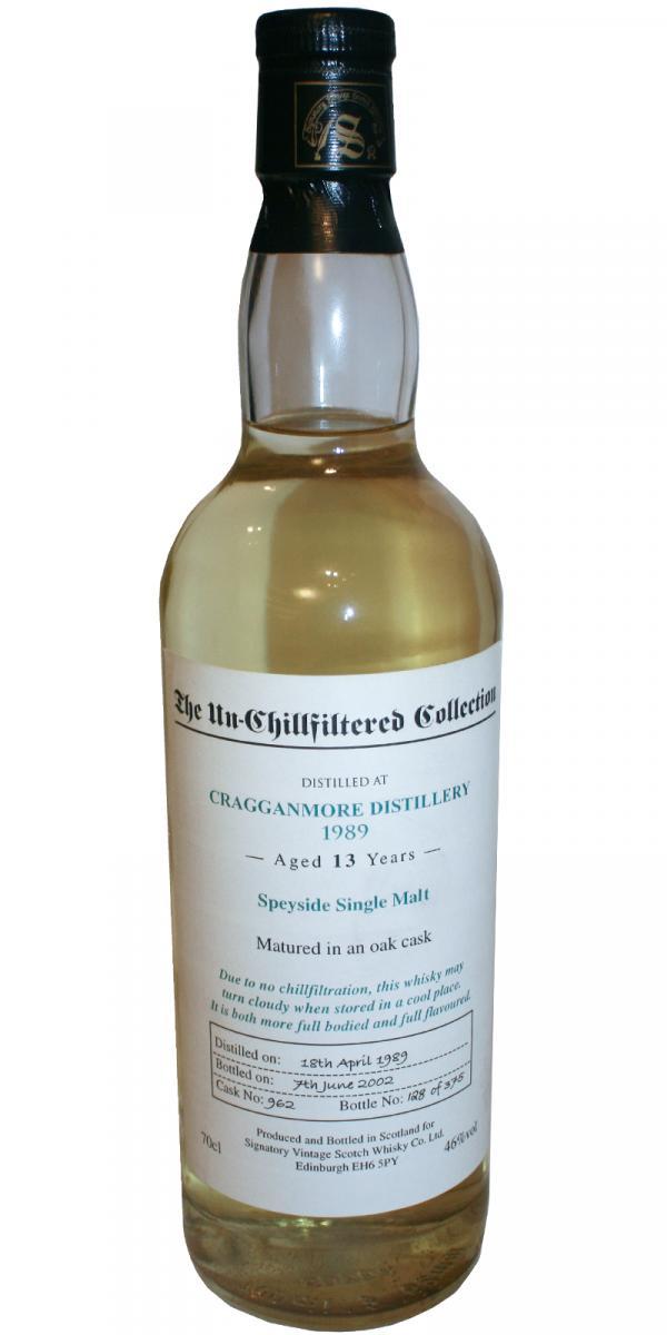 Cragganmore 1989 SV  The Un-Chillfiltered Collection