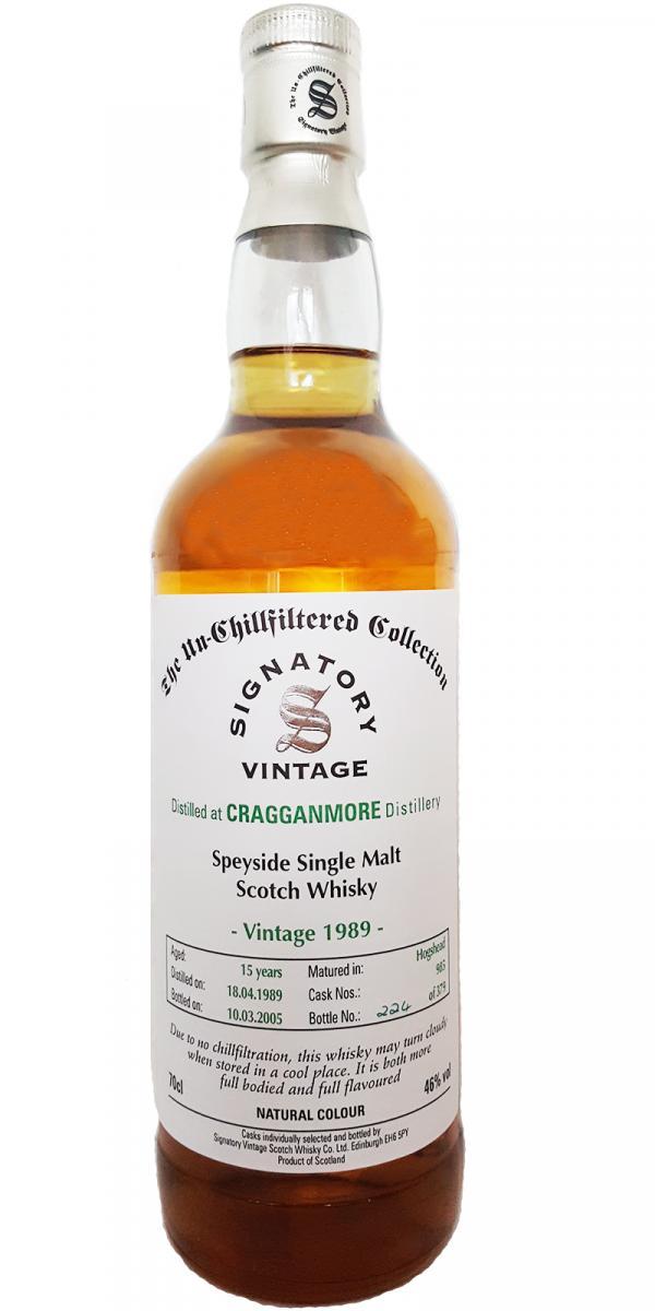 Cragganmore 1989 SV  The Un-Chillfiltered Collection