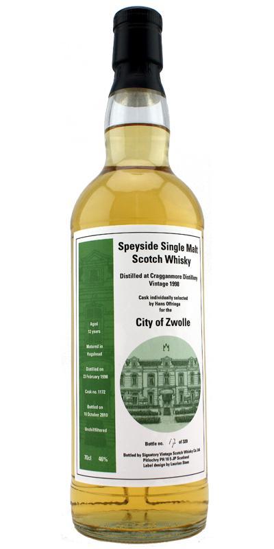 Cragganmore 1998 SV  City of Zwolle