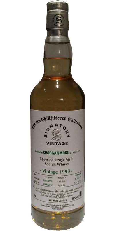 Cragganmore 1998 SV  The Un-Chillfiltered Collection