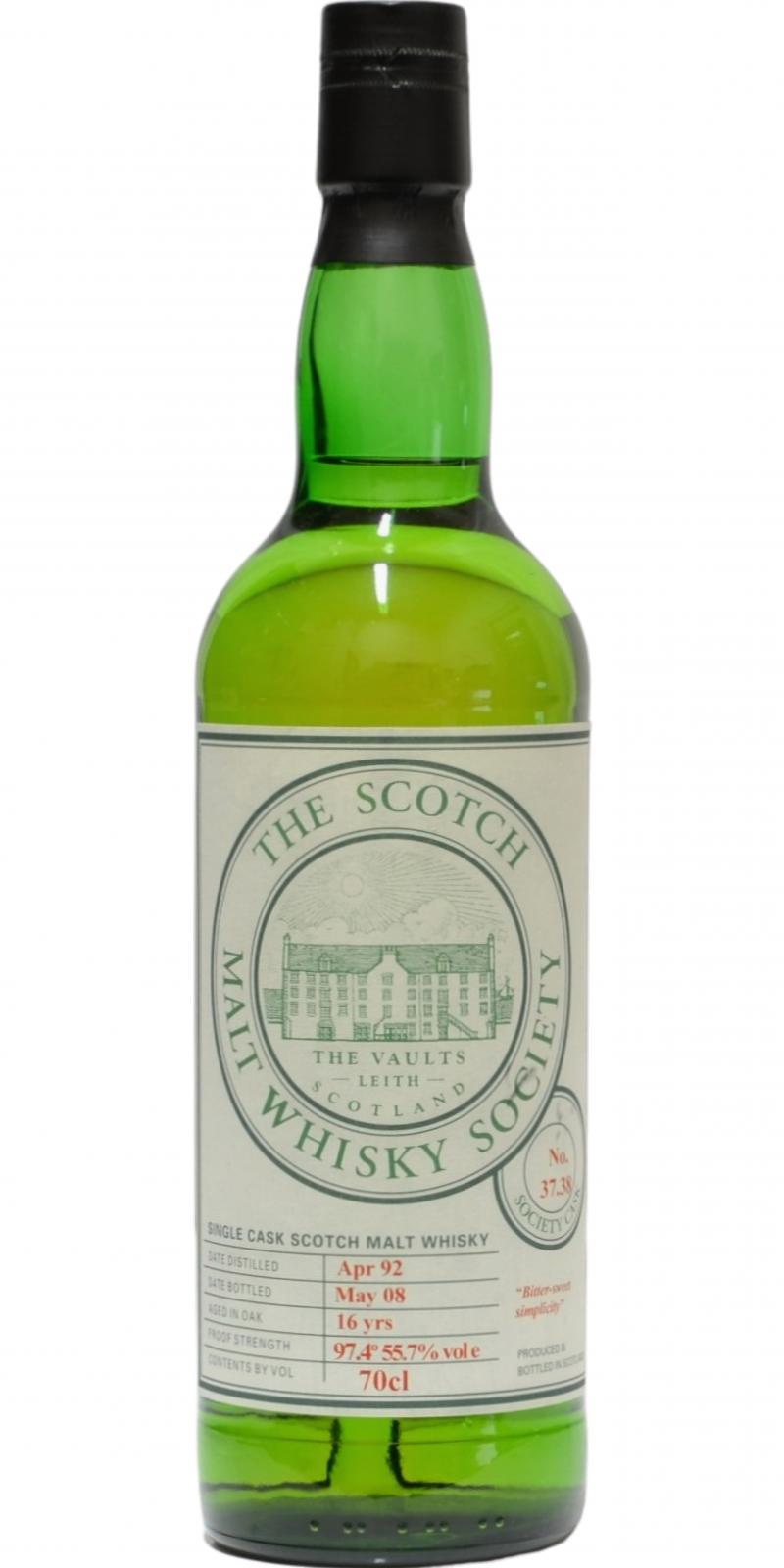 Cragganmore 1992 SMWS 37.38  Bitter-sweet simplicity