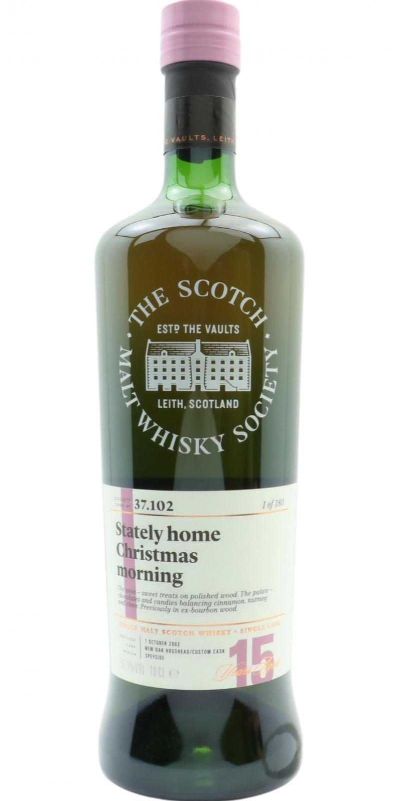 Cragganmore 2002 SMWS 37.102  Stately home Christmas morning