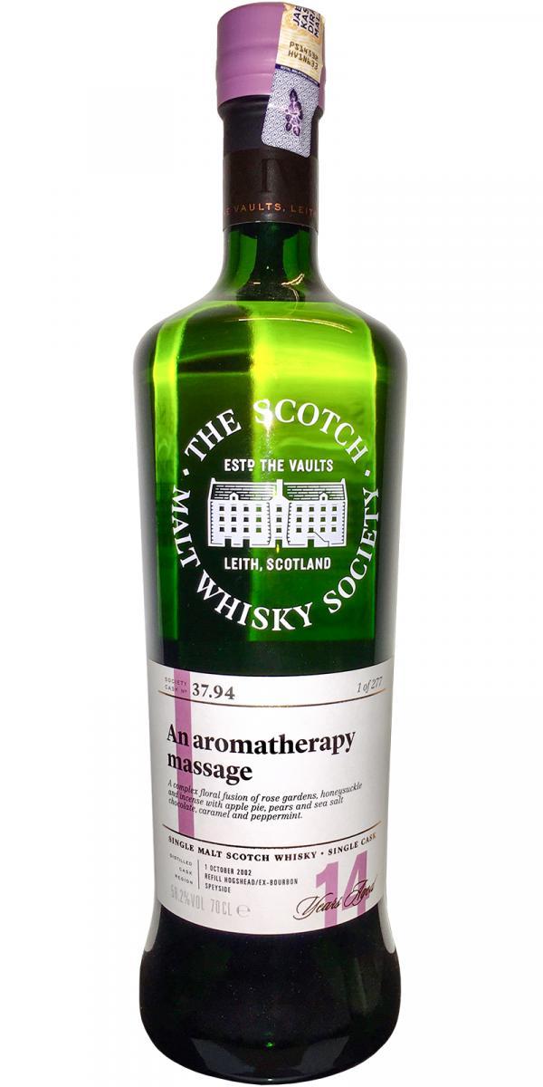 Cragganmore 2002 SMWS 37.94  An aromatherapy massage