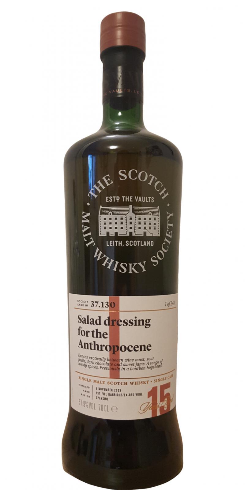 Cragganmore 2003 SMWS 37.130  Salad dressing for the Anthropocene
