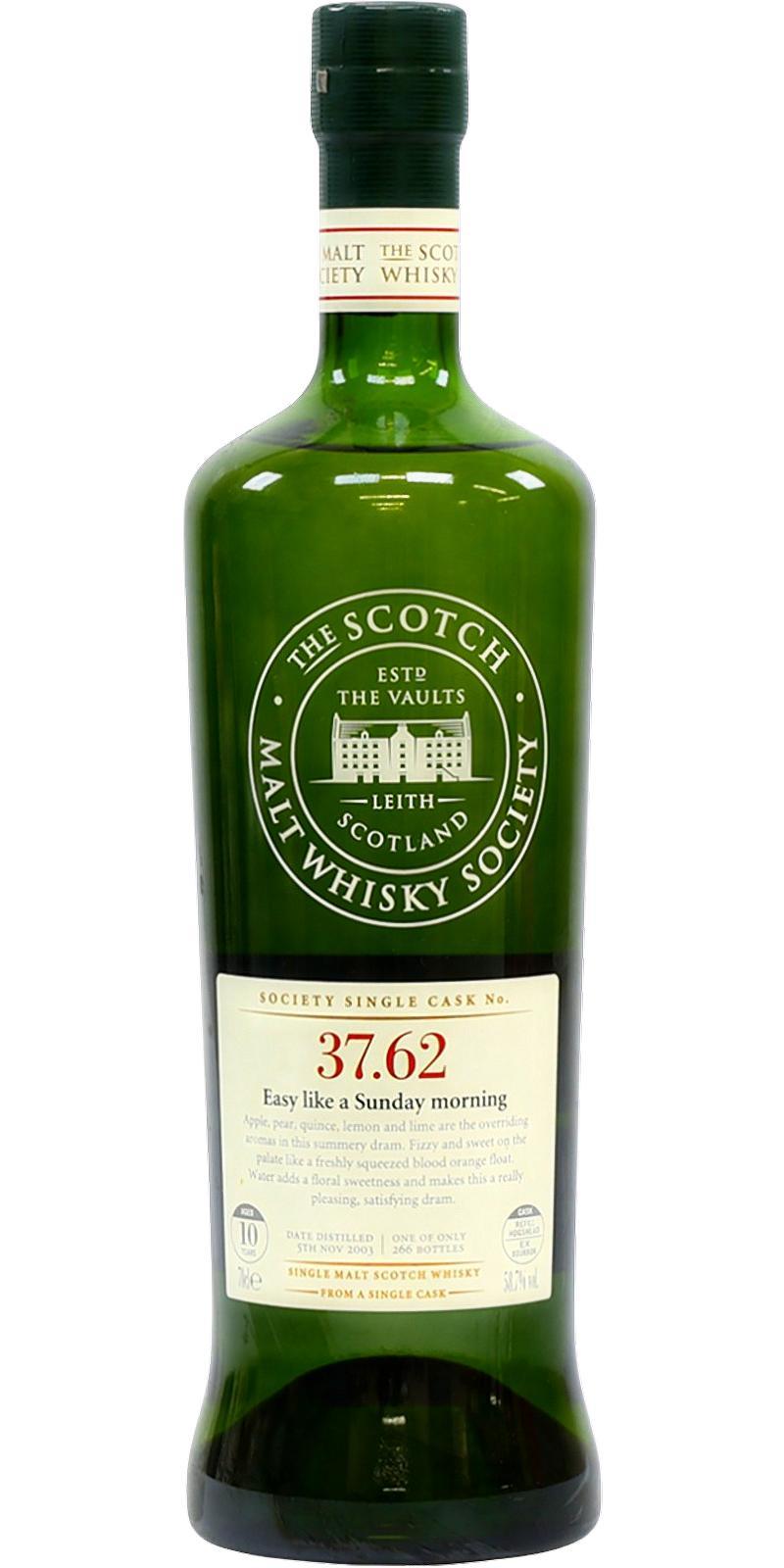 Cragganmore 2003 SMWS 37.62  Easy like a Sunday morning