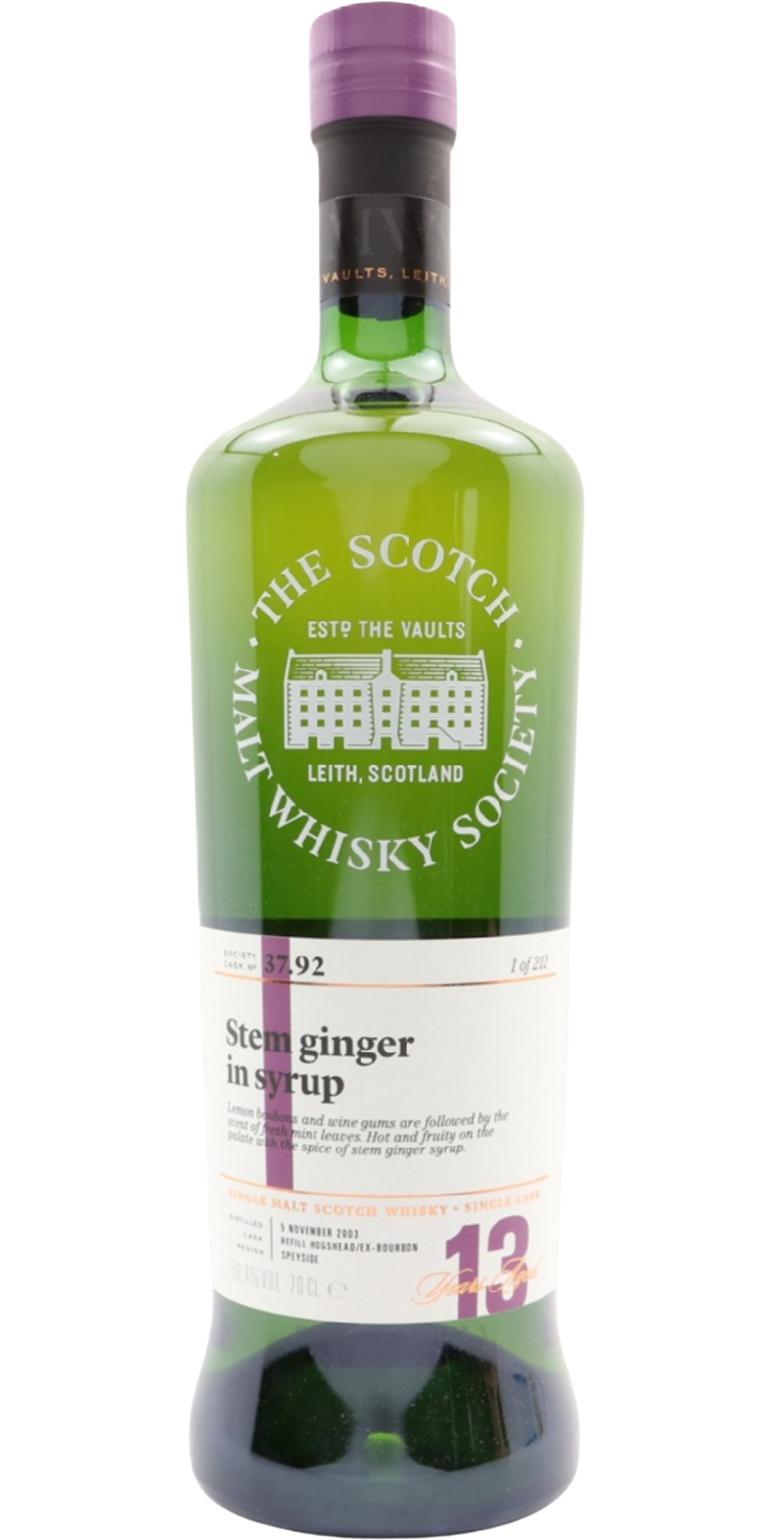 Cragganmore 2003 SMWS 37.92  Stem ginger in syrup