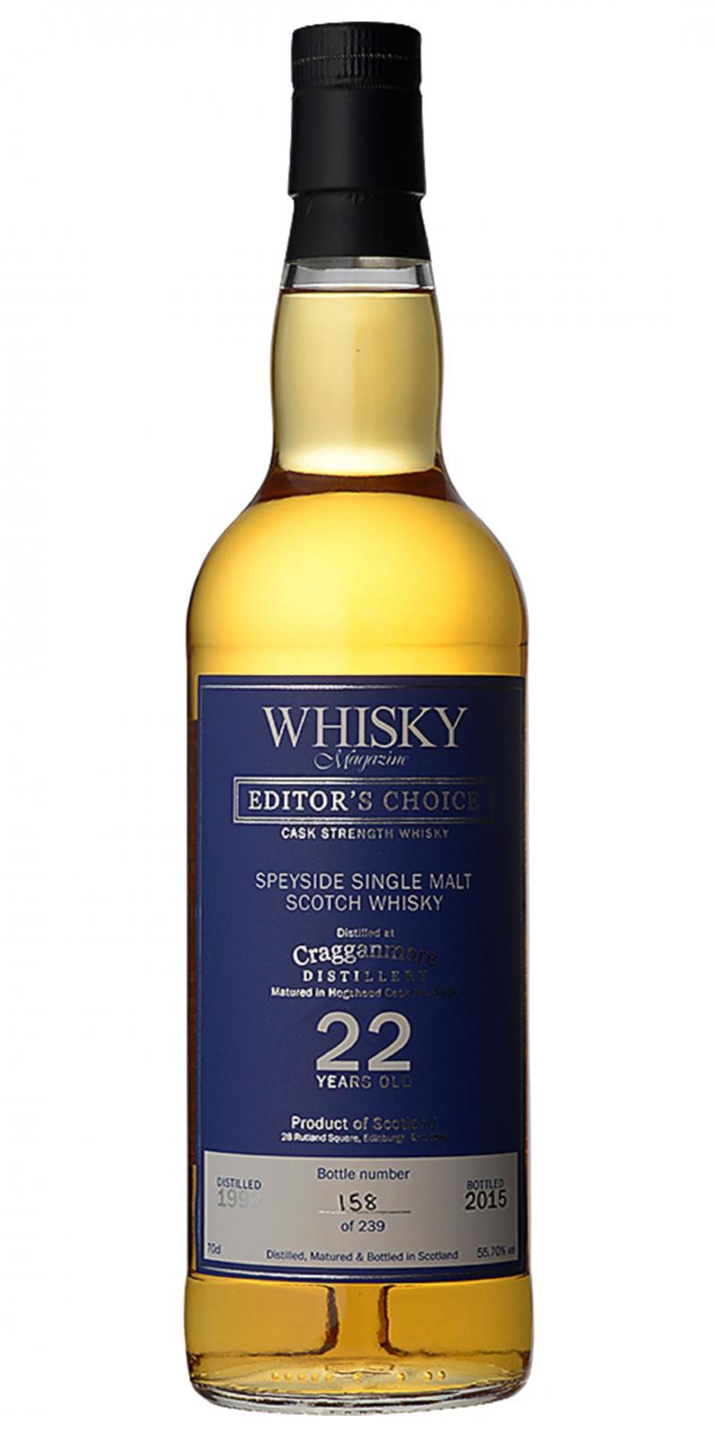 Cragganmore 1992 UD  Whisky Magazine - Editor's Choice