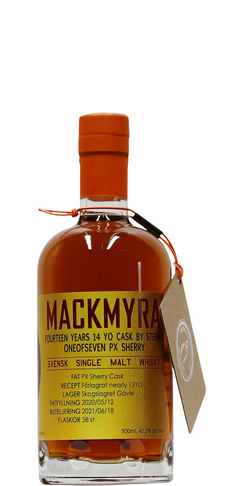 Mackmyra 14-year-old  Oneofseven Px sherry