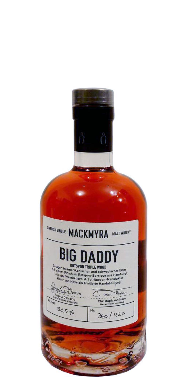 Mackmyra Big Daddy  Rotspon Triple Wood