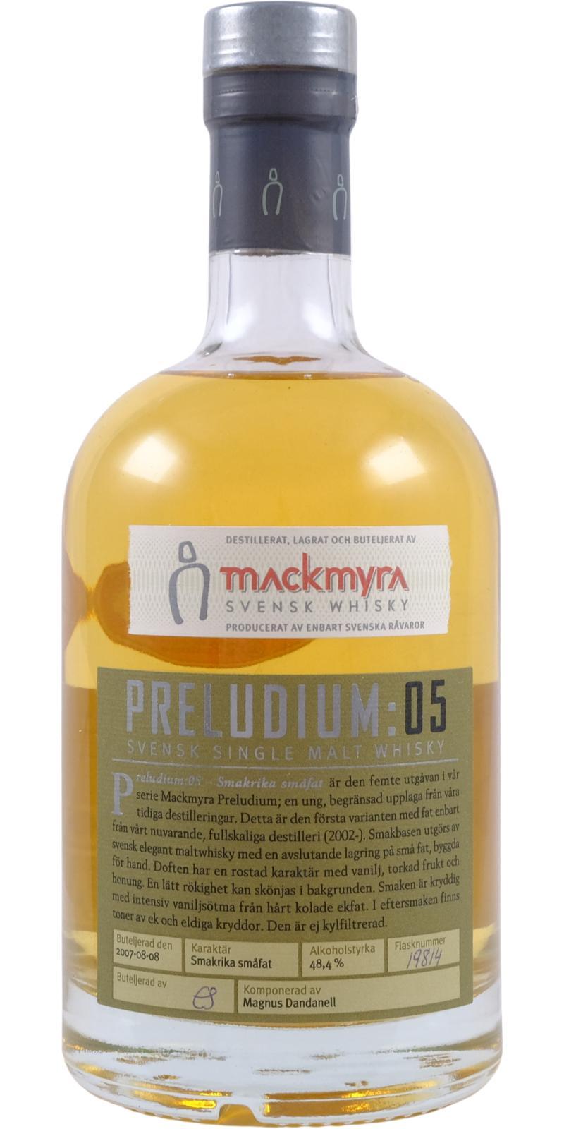 Mackmyra Preludium: 05  Flavoursome Small Casks