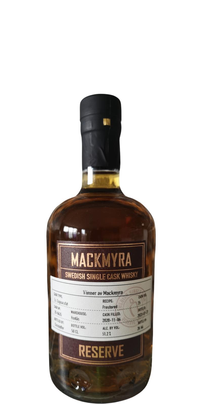 Mackmyra Reserve  Swedish Single Cask Whisky