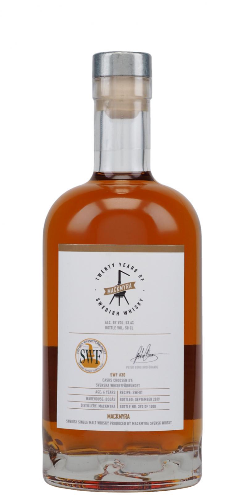 Mackmyra Twenty Years of Swedish Whisky SvWf  SWF #30