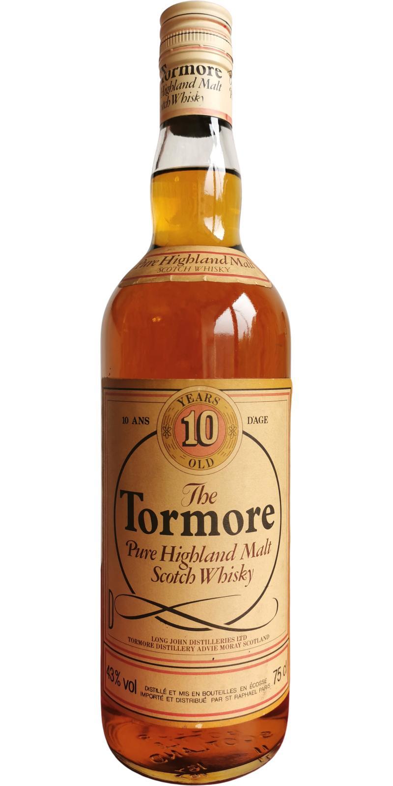 Tormore 10-year-old  Pure Highland Malt Scotch Whisky - Long John Distilleries Ltd