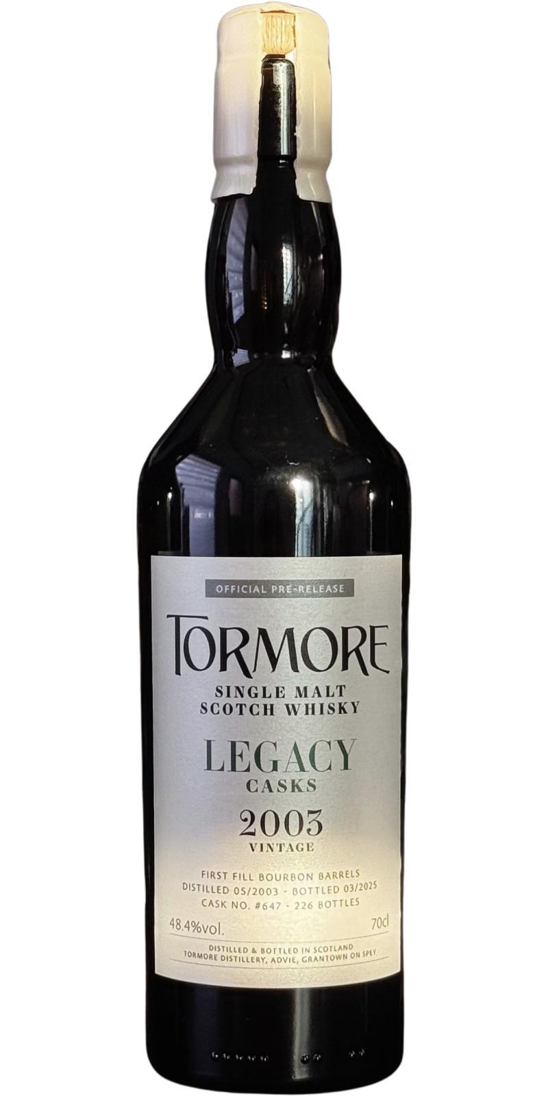Tormore 2003  Legacy Casks