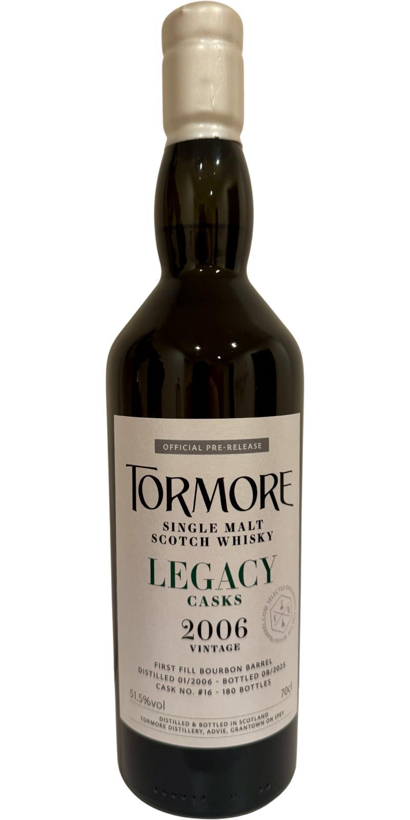 Tormore 2006  The Legacy Series