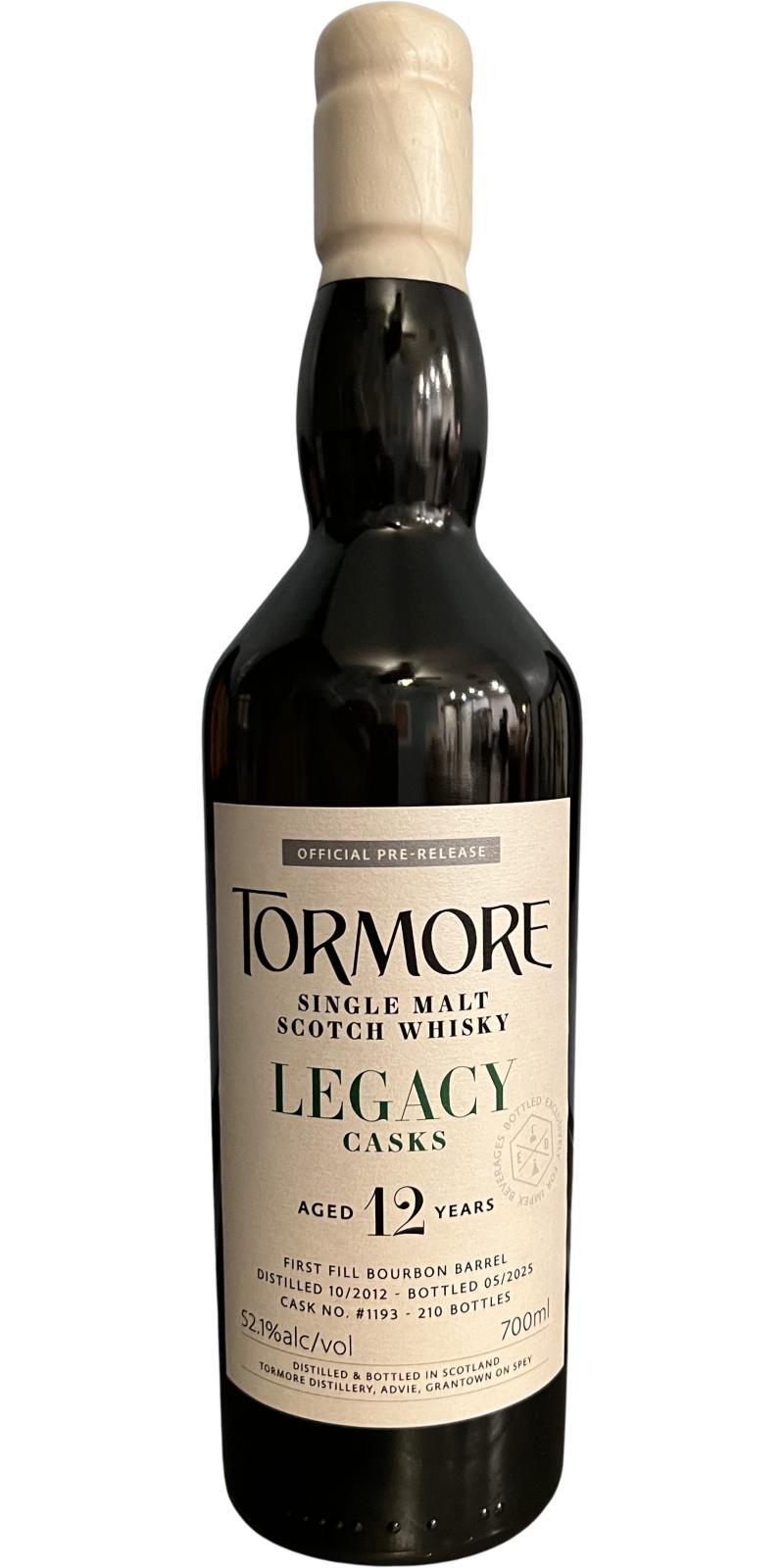 Tormore 2012  Legacy Casks