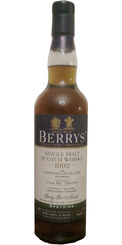 Tormore 1992 BR  Berrys'
