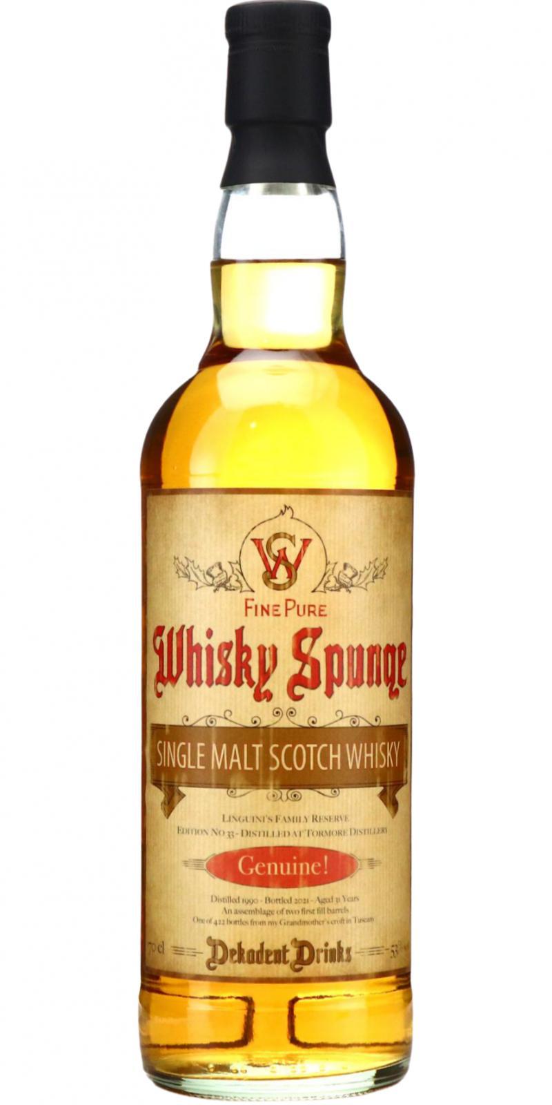 Tormore 1990 DeDr  Whisky Sponge