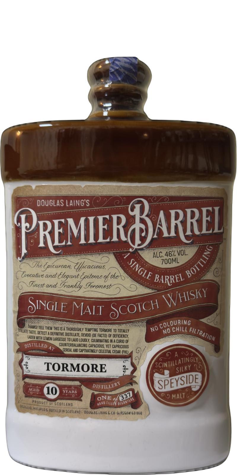 Tormore 10-year-old DL  Premier Barrel