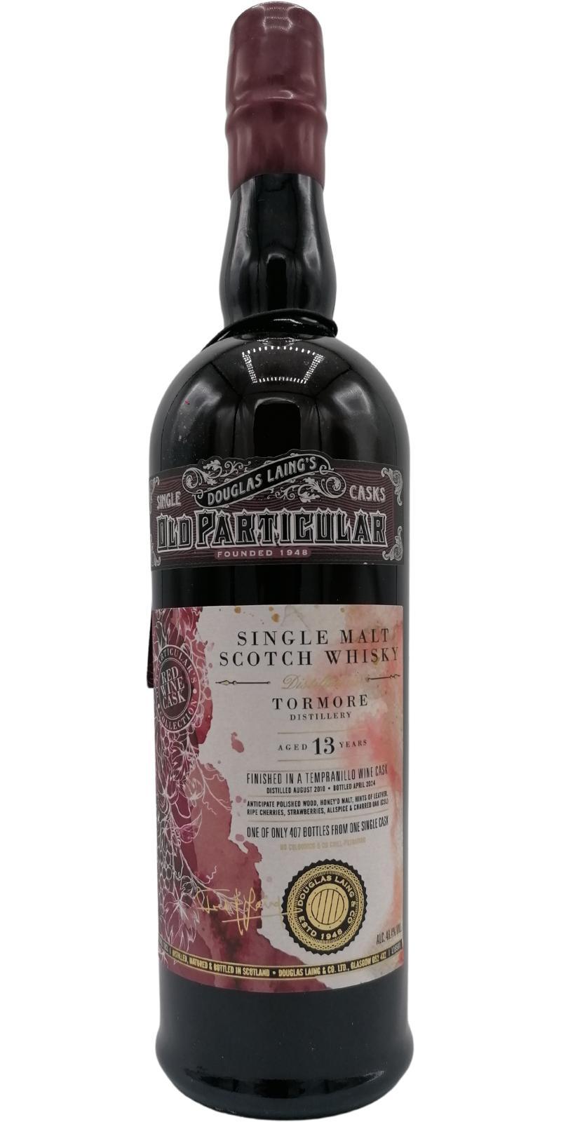 Tormore 2010 DL  Old Particular - Red Wine Cask Collection