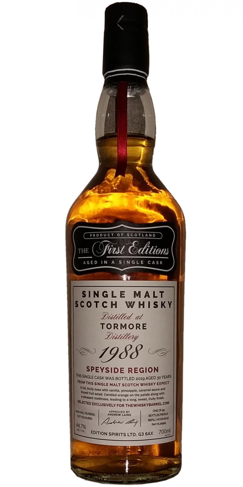 Tormore 1988 ED  The First Editions