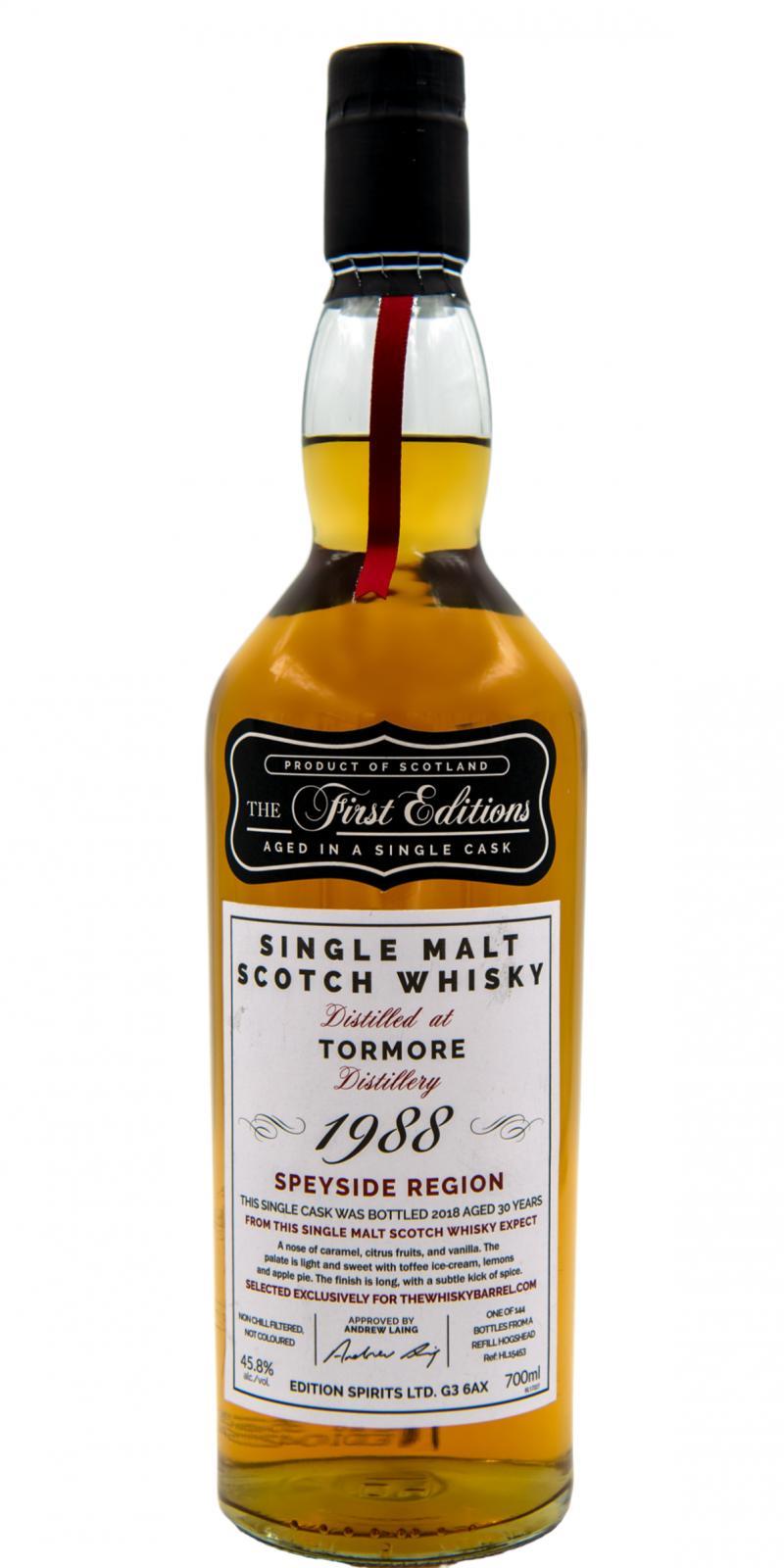 Tormore 1988 ED  The First Editions