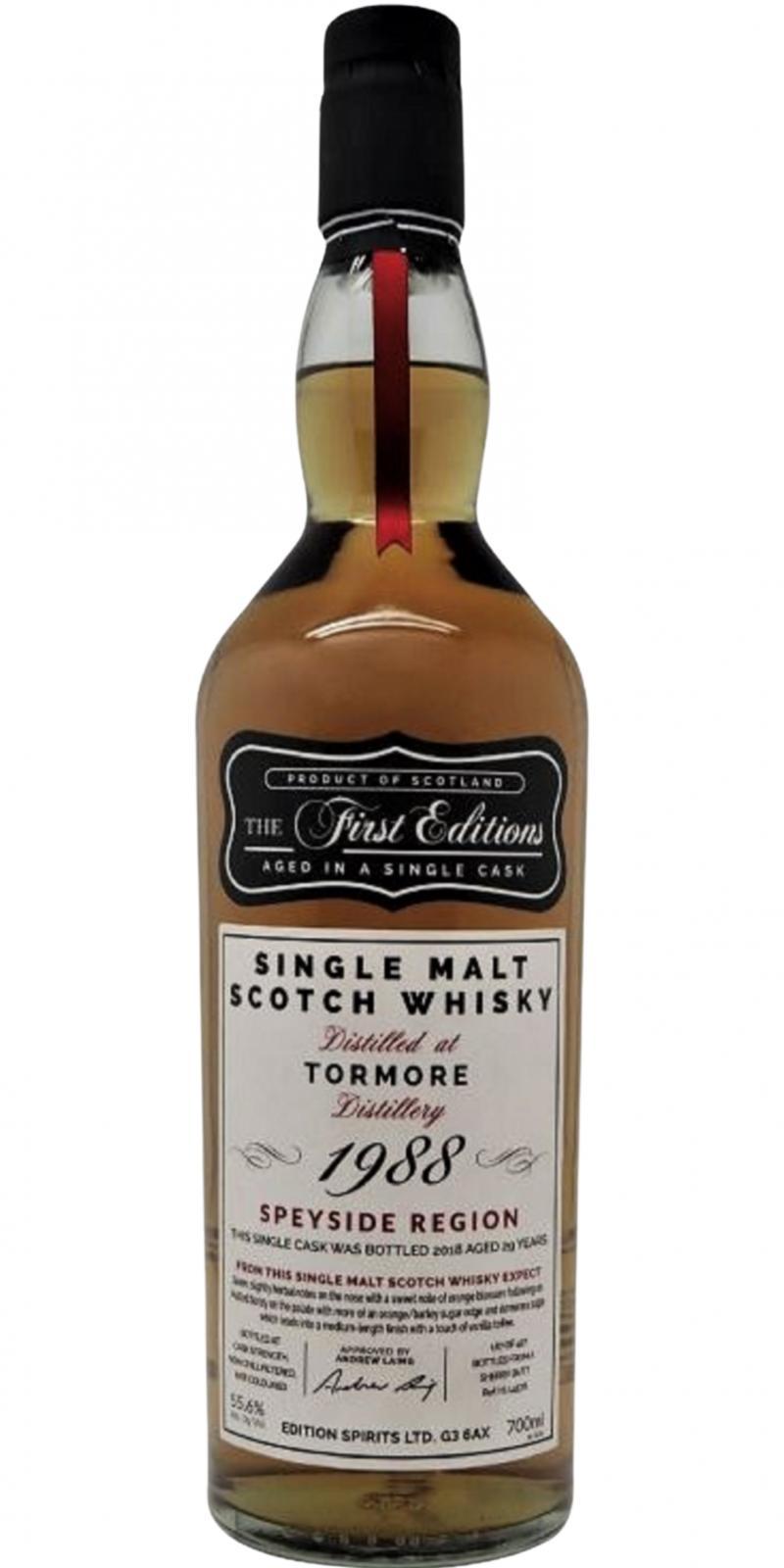 Tormore 1988 ED  The First Editions