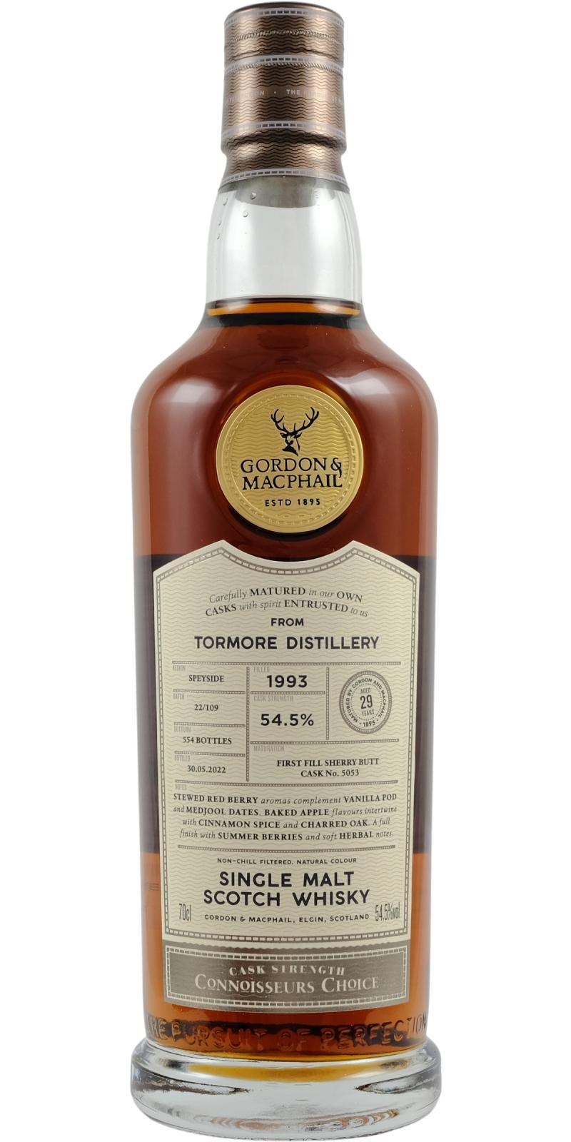 Tormore 1993 GM  Connoisseurs Choice - Cask Strength