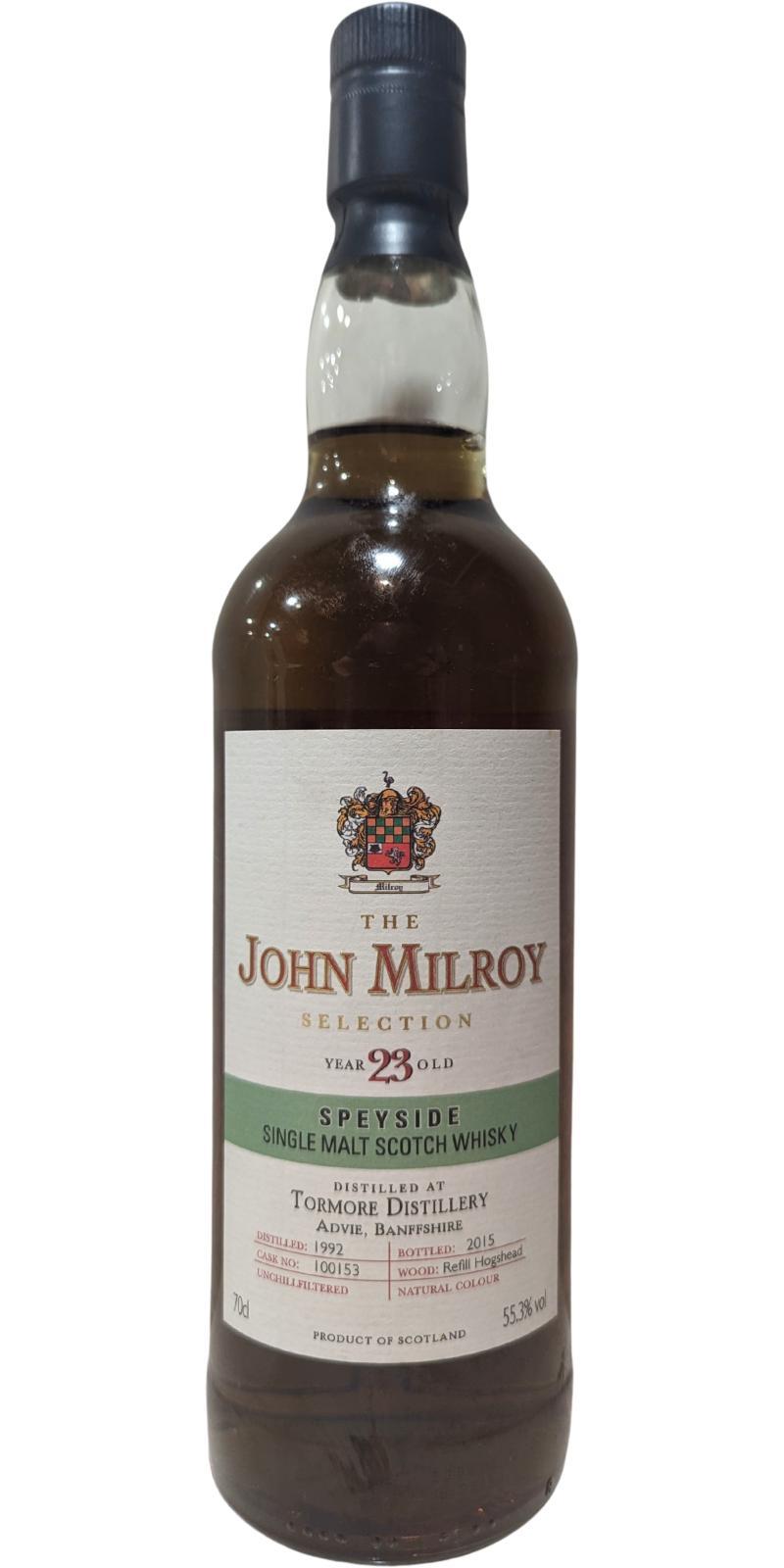 Tormore 1992 JY  The John Milroy Selection