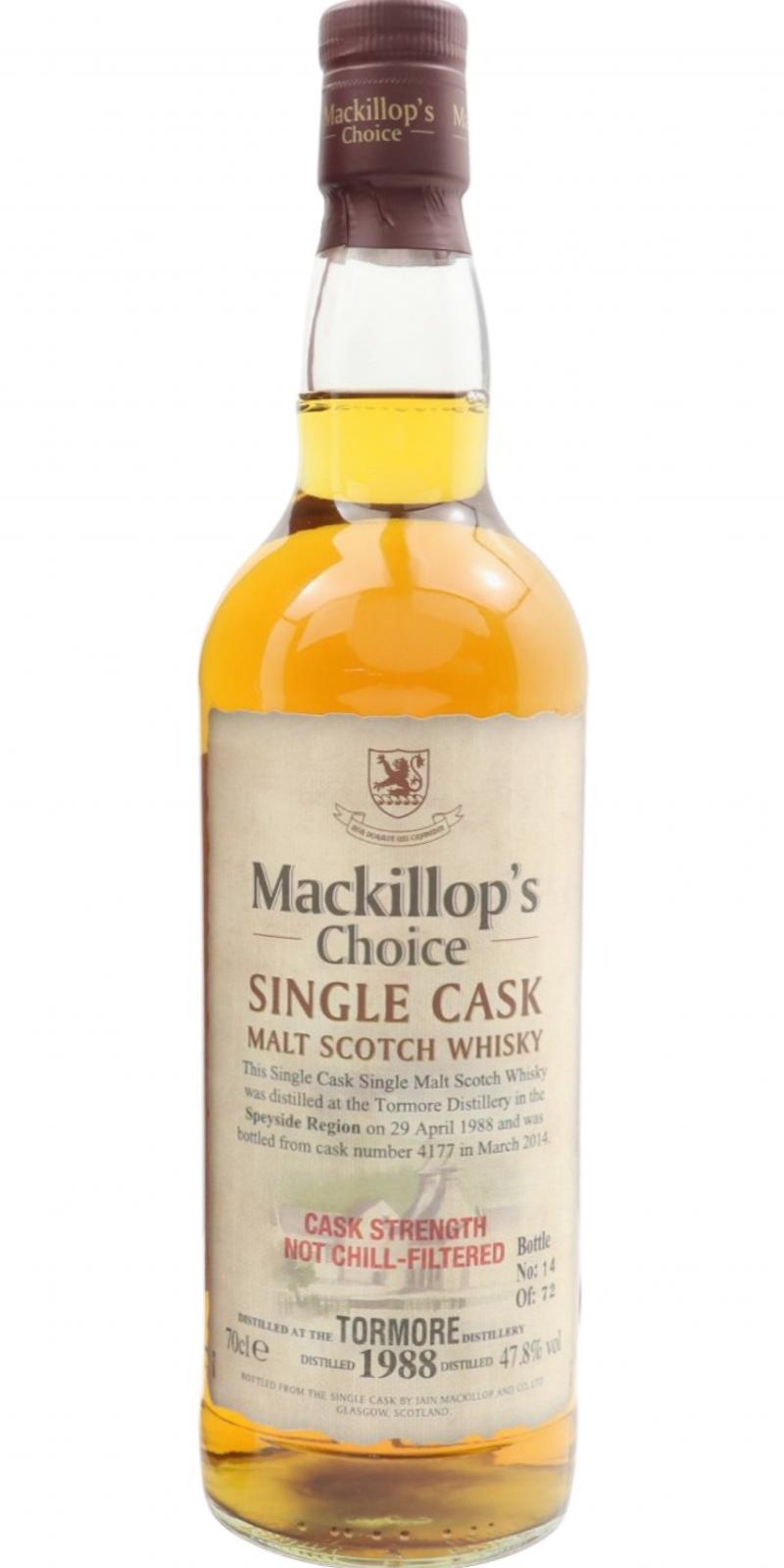 Tormore 1988 McC  Single Cask - Cask Strength