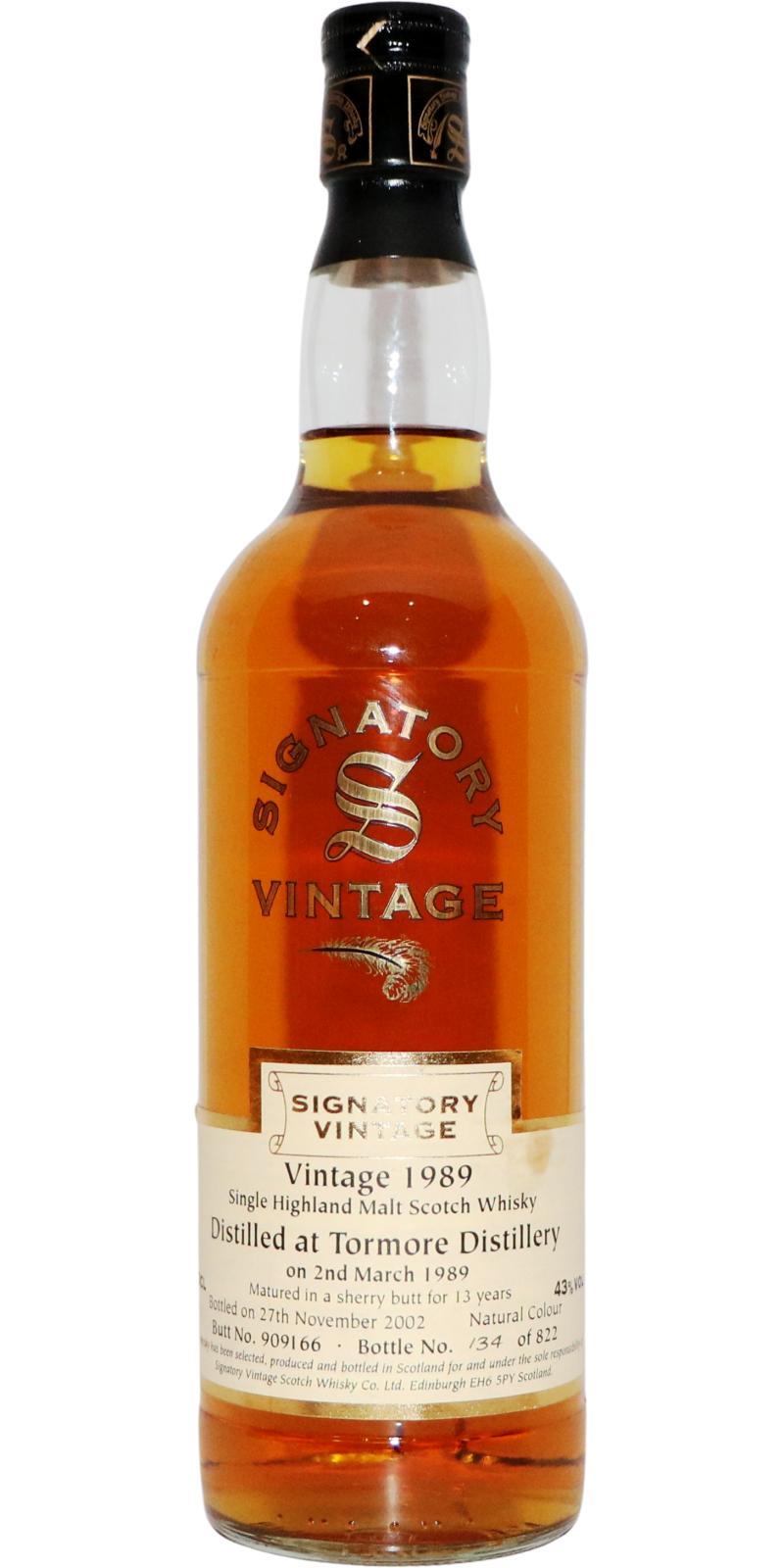 Tormore 1989 SV  Vintage Collection