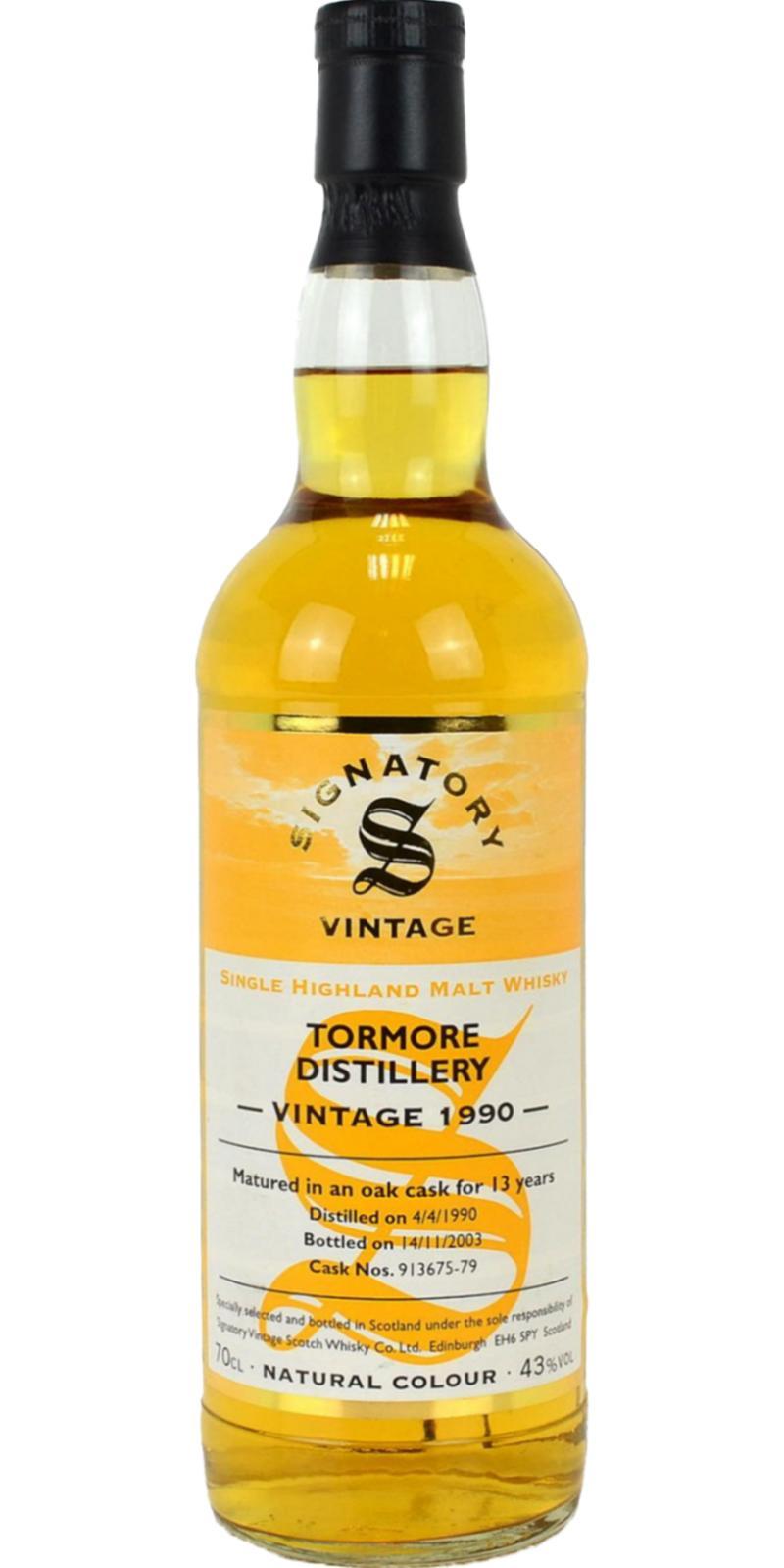 Tormore 1990 SV  Vintage Collection