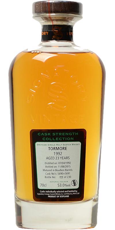 Tormore 1992 SV  Cask Strength Collection