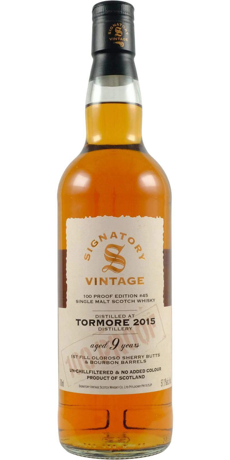 Tormore 2015 SV  100 Proof - Edition #45