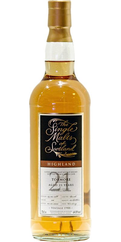 Tormore 1988 SMS  The Single Malts of Scotland