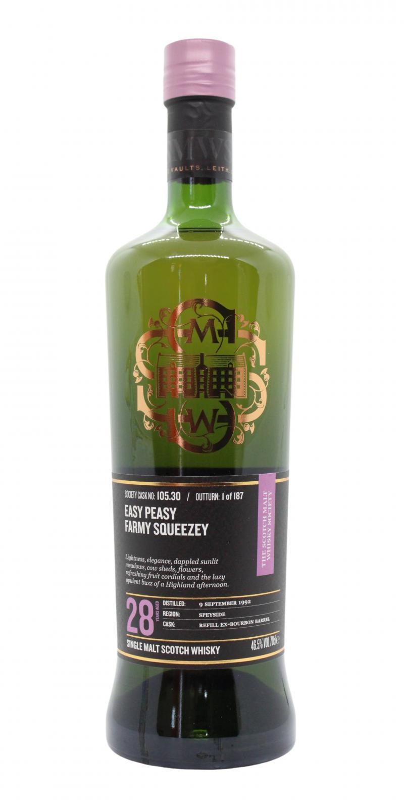 Tormore 1992 SMWS 105.30  Easy peasy farmy squeezey