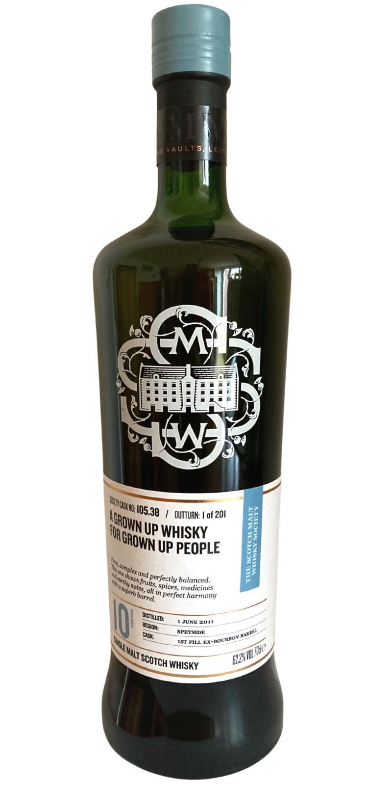 Tormore 2011 SMWS 105.38  A grown up whisky for grown up people
