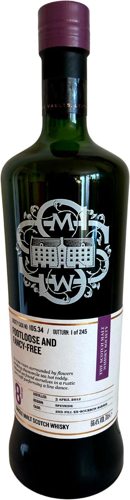 Tormore 2012 SMWS 105.34  Footloose and fancy-free