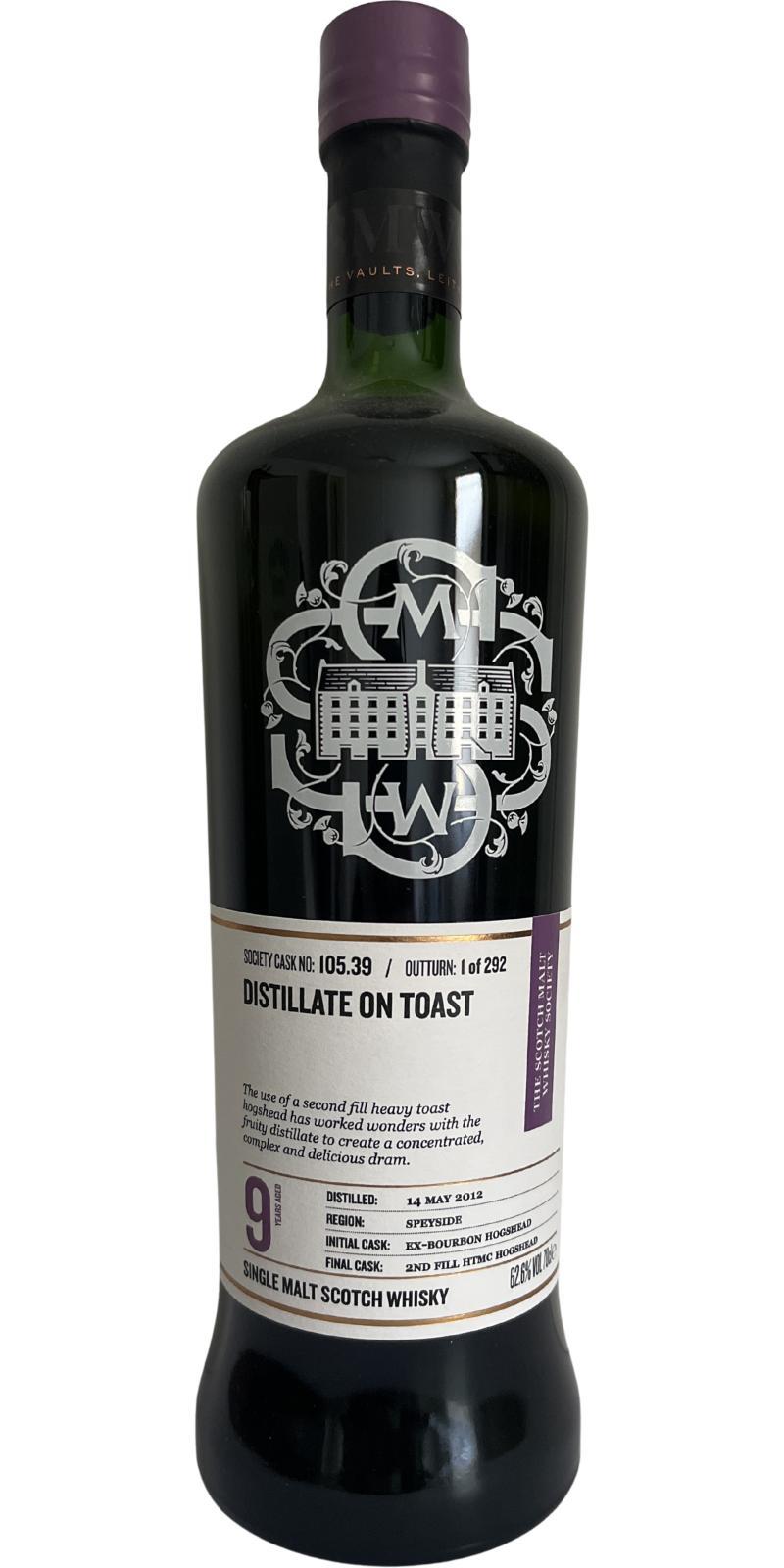 Tormore 2012 SMWS 105.39  Distillate on toast
