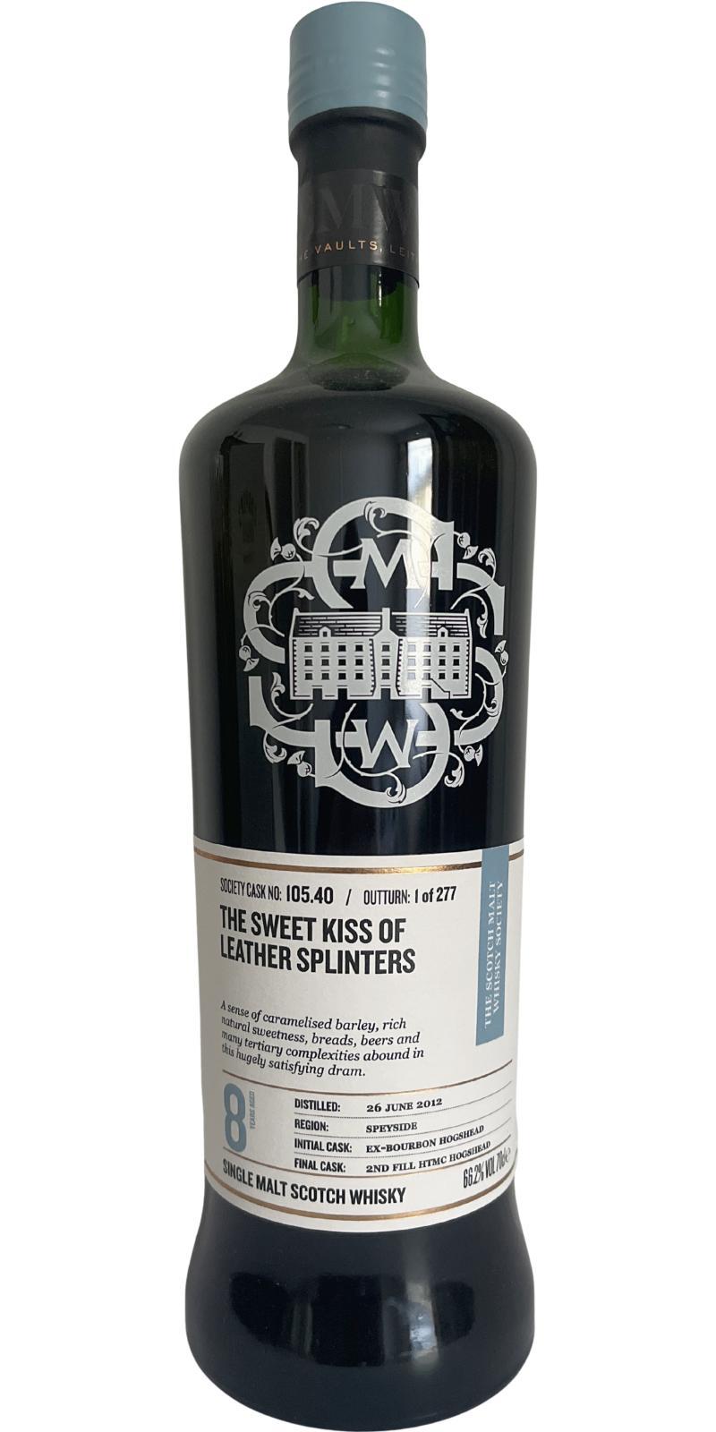Tormore 2012 SMWS 105.40  The sweet kiss of leather splinters