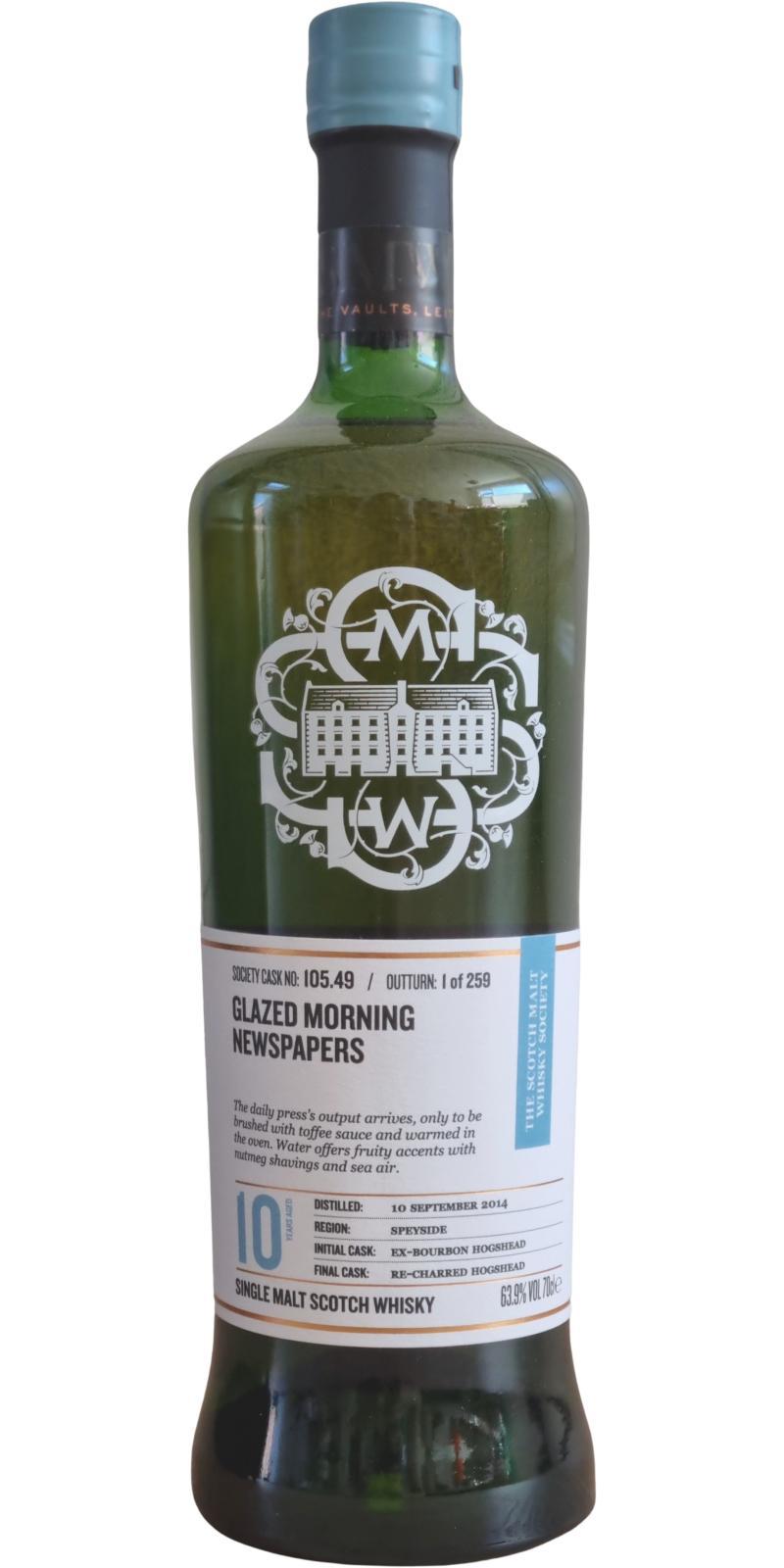 Tormore 2014 SMWS 105.49  Glazed morning newspapers