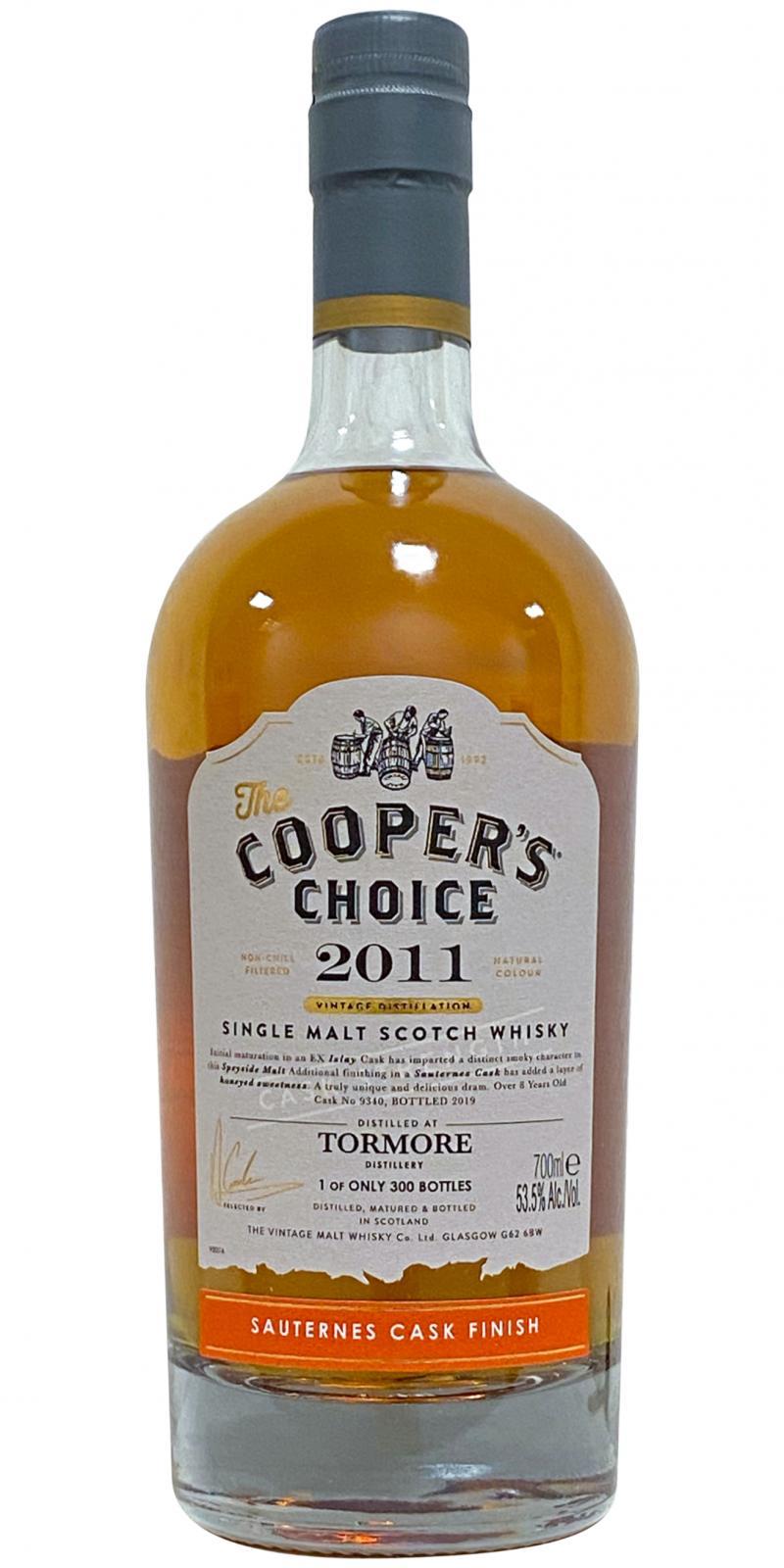 Tormore 2011 VM  The Cooper's Choice