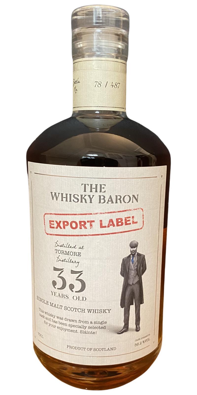 Tormore 1988 TWBa  Export Label