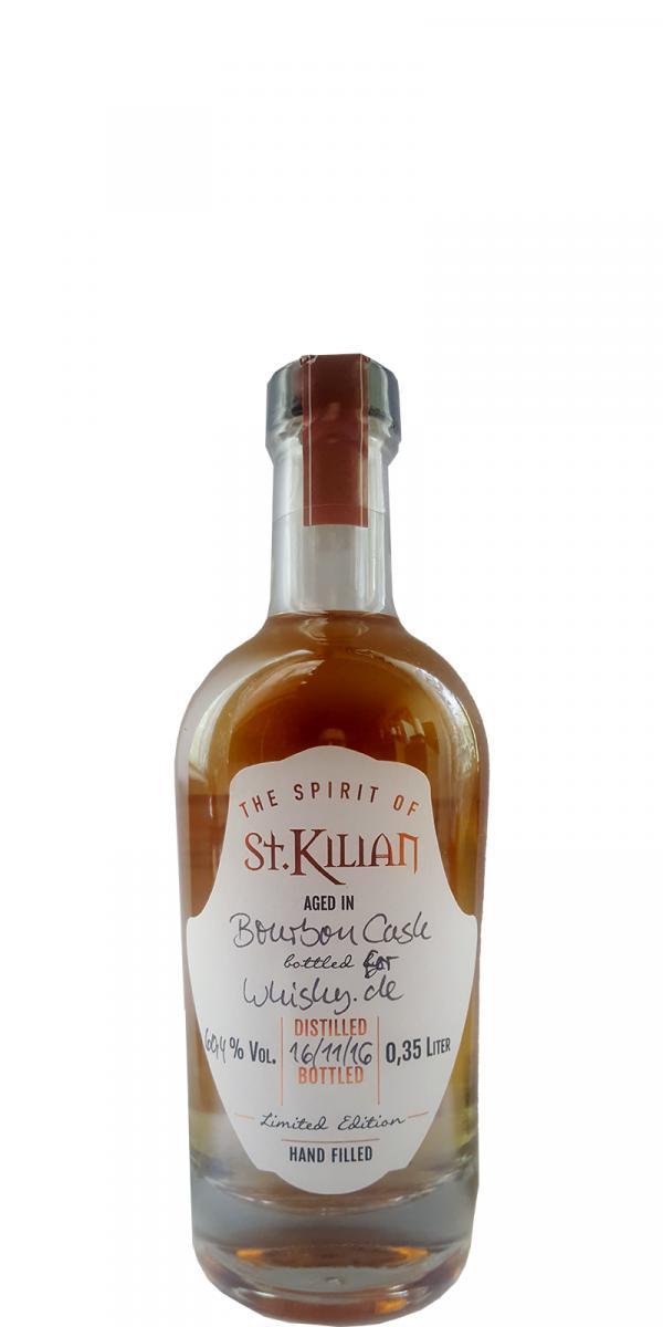St. Kilian 2016  Bourbon Cask - Hand Filled