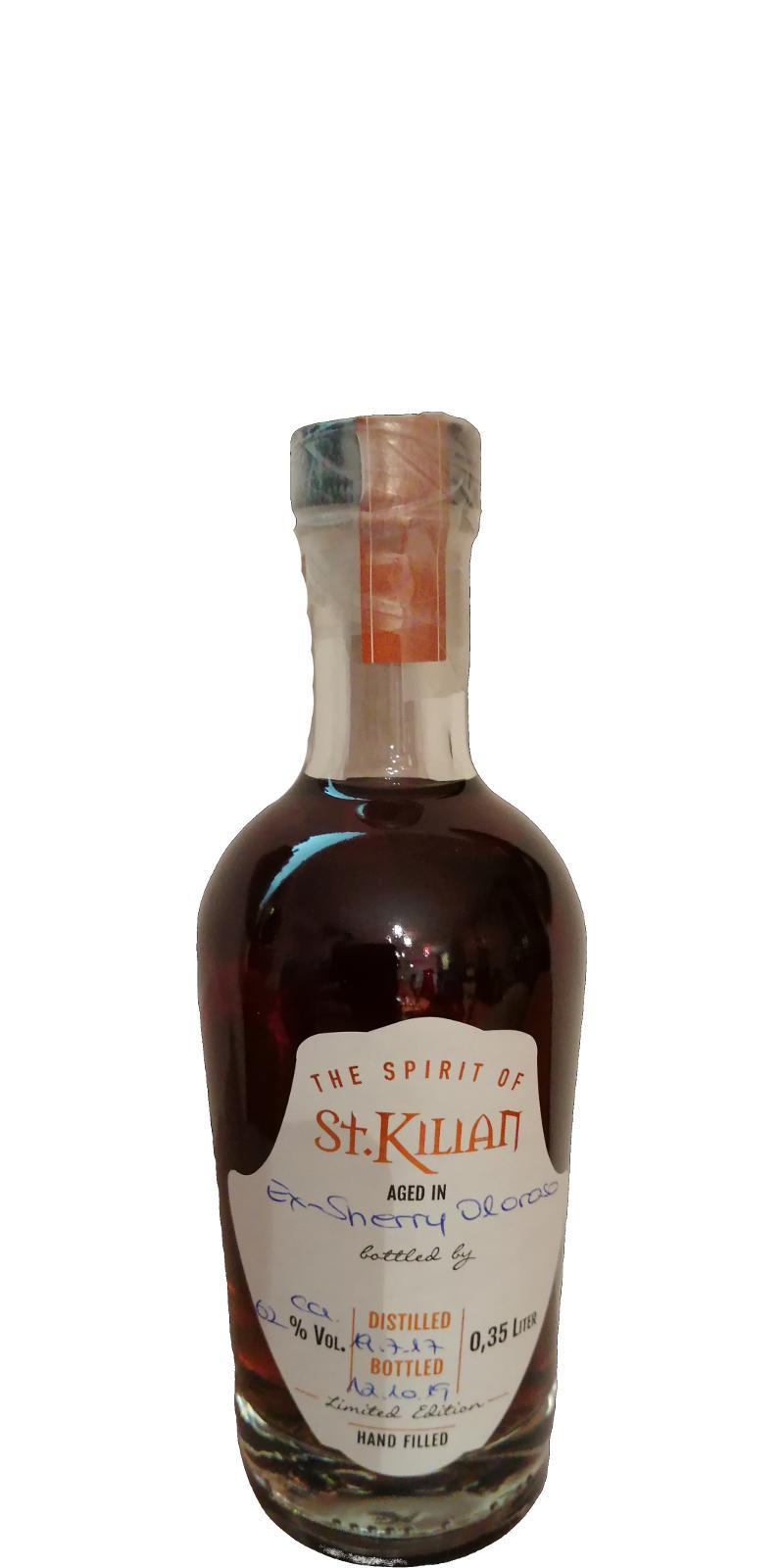 St. Kilian 2017  Ex-Oloroso Sherry - Hand Filled