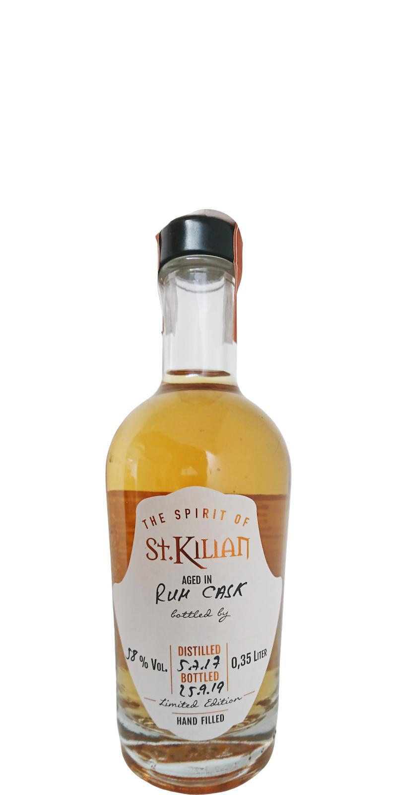 St. Kilian 2017  Rum Cask - Hand Filled