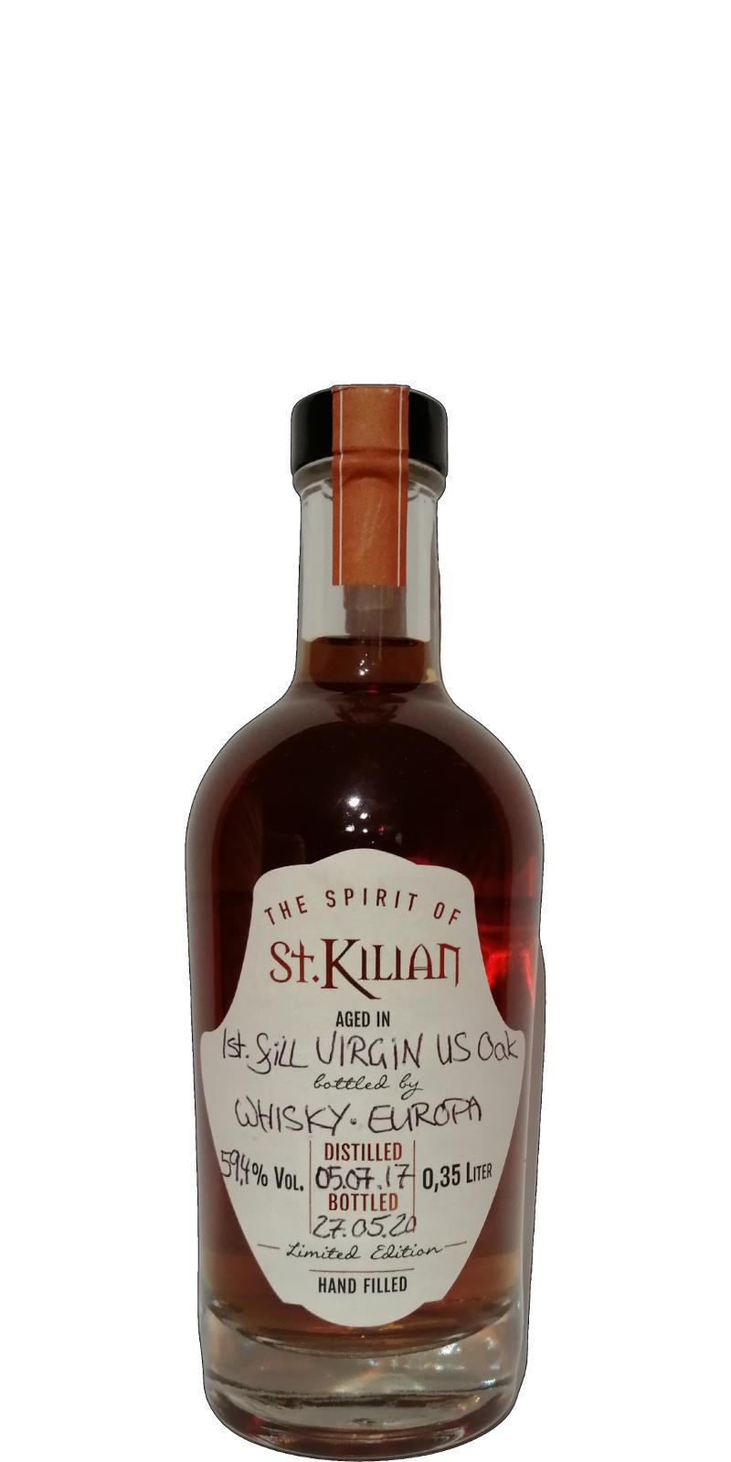 St. Kilian 2017  1st Fill Virgin US Oak - Hand Filled