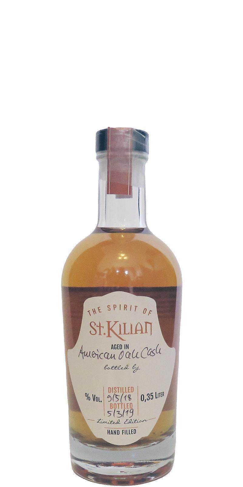 St. Kilian 2018  American Oak Cask - Hand Filled