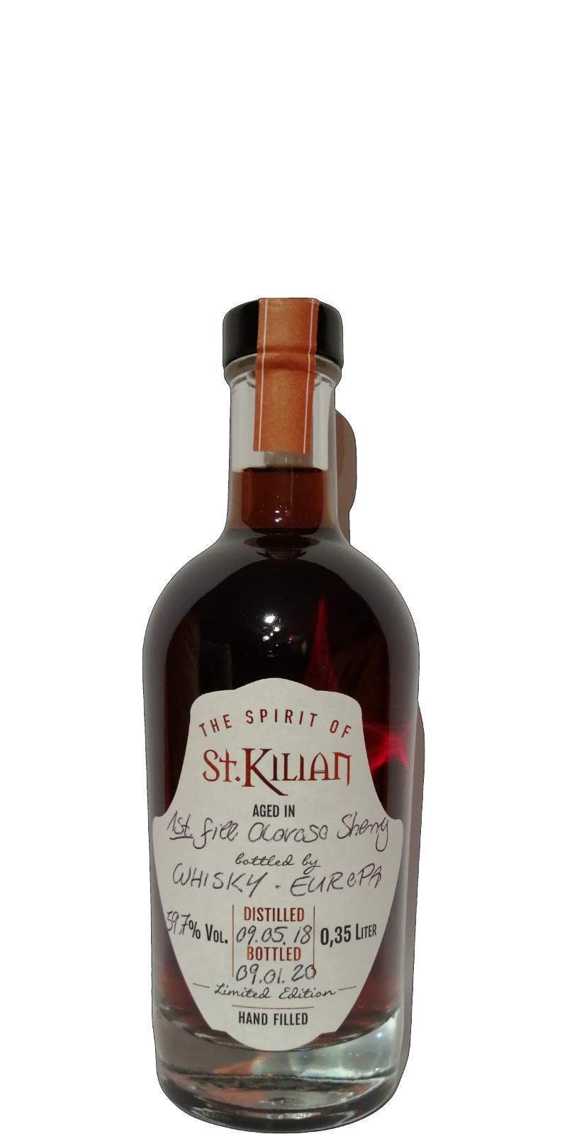 St. Kilian 2018  1st Fill Oloroso Sherry - Hand Filled